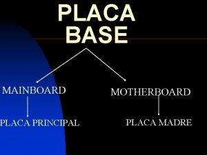 PLACA BASE MAINBOARD PLACA PRINCIPAL MOTHERBOARD PLACA MADRE