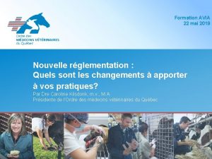 Formation AVIA 22 mai 2019 Nouvelle rglementation Quels