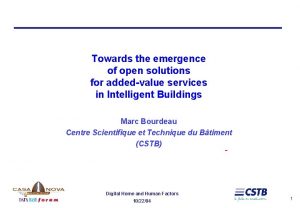 Towards the emergence of open solutions for addedvalue