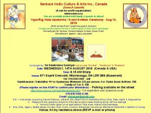 Sankara Vedic Culture Arts Inc Canada Savec A