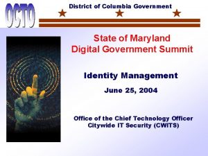 District of Columbia Government State of Maryland Digital