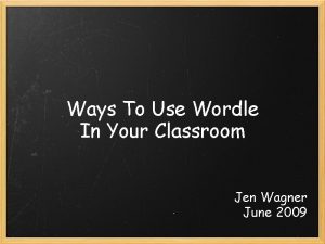 Ways To Use Wordle In Your Classroom Jen