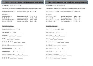 CR 6 Calculer vite en ritrant une opration