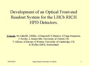 Development of an Optical Frontend Readout System for