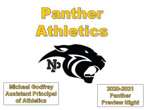 Panther Athletics Michael Godfrey Assistant Principal of Athletics