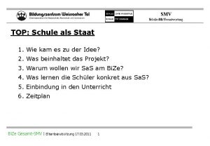 SMV Schler Mit Verantwortung TOP Schule als Staat