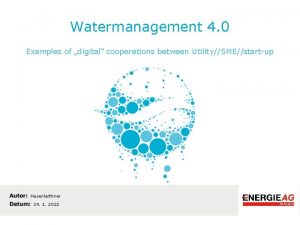 Watermanagement 4 0 Examples of digital cooperations between