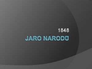 1848 JARO NROD Jaro nrod 1848 srie revoluc