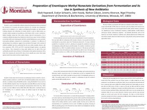 Preparation of Enantiopure Methyl Nonactate Derivatives from Fermentation