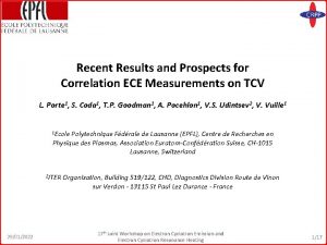 Recent Results and Prospects for Correlation ECE Measurements