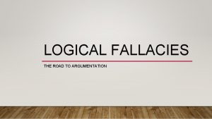 LOGICAL FALLACIES THE ROAD TO ARGUMENTATION STRAWMAN Obamacare