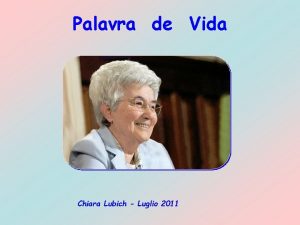 Palavra de Vida Chiara Lubich Luglio 2011 Vigiai