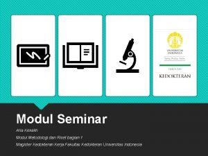 Modul Seminar Aria Kekalih Modul Metodologi dan Riset