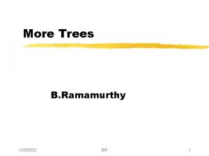 More Trees B Ramamurthy 1292022 BR 1 Types