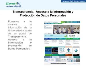 Transparencia Acceso a la Informacin y Proteccin de