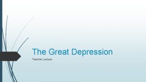 The Great Depression Teacher Lecture The Roaring Twenties