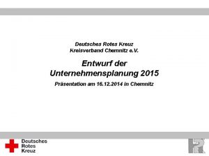 Deutsches Rotes Kreuz Kreisverband Chemnitz e V Entwurf