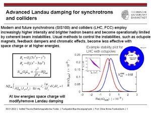 Advanced Landau damping for synchrotrons and colliders Modern