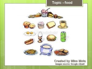 Topic food Created by Miss Mota Images source