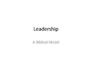 Leadership A Biblical Model Barnabas the man behind