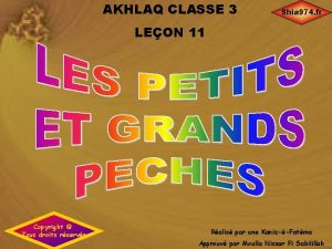 AKHLAQ CLASSE 3 Shia 974 fr LEON 11