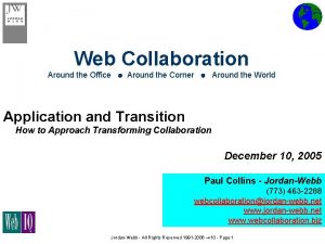 Web Collaboration Around the Office Around the Corner