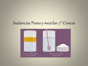 Sustancias Puras y mezclas 7 Ciencia Objetivos y