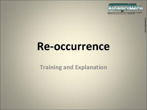 www stangerweb de Reoccurrence Training and Explanation 1