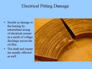 Electrical pitting