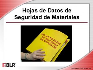 Hojas de Datos de Seguridad de Materiales BLRBusiness