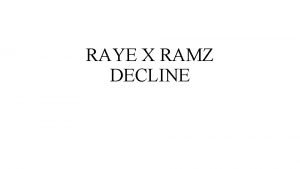 RAYE X RAMZ DECLINE ARTIST PROFILE Raye Rachel