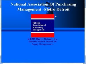 National Association Of Purchasing Management Metro Detroit National