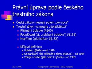 Prvn prava podle eskho trestnho zkona n n