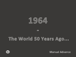 1964 The World 50 Years Ago Manual Advance