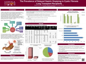 The Prevalence of Delayed Gastric Emptying in Cystic