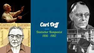 Carl Orff Deutscher Komponist 1895 1982 Leben Carl