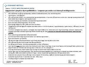 Side 1 Tiltakskort Klinikk for medisinHjertemedisinsk avdeling Oppgavekort