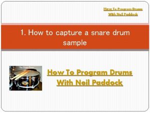 How To Program Drums With Neil Paddock 1