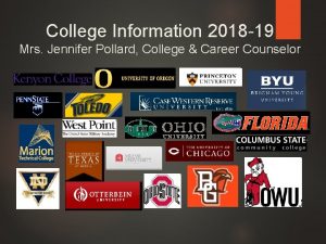 College Information 2018 19 Mrs Jennifer Pollard College