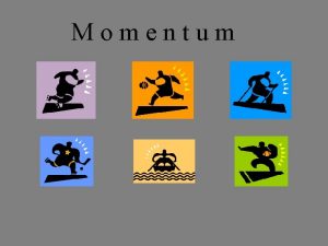 Momentum Momentum is Inertia in motion Mass x