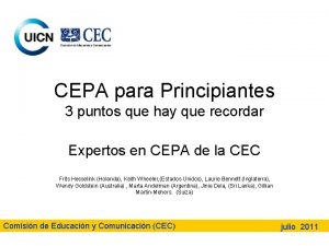 CEPA para Principiantes 3 puntos que hay que