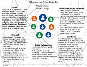 Millennials and Diverse Leadership Abstract This poster is