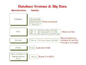 Database Systems Big Data Database Systems Big Data