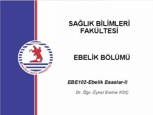 SALIK BLMLER FAKLTES EBELK BLM EBE 102 Ebelik