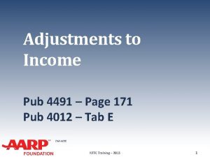 Adjustments to Income Pub 4491 Page 171 Pub