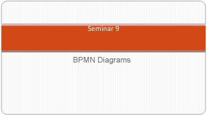 Seminar 9 BPMN Diagrams Business Process Diagram Each