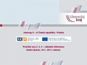 Interreg V A esk republika Polsko Prioritn osa