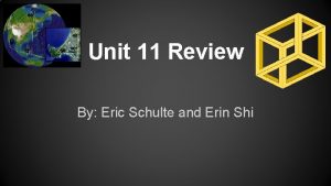 Unit 11 Review By Eric Schulte and Erin