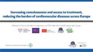 Successful advocacy experiences on CVDs Stroke advocacy in