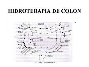 HIDROTERAPIA DE COLON Lic Xochitl Cordova Morales La